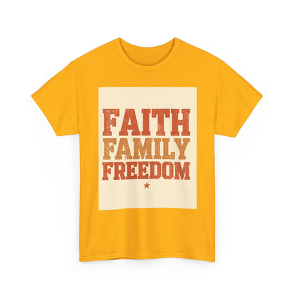 Heavy Faith Family Freedom Graphic , Inspirational , Family Gathering , Casual Wear, Gift For Loved Ones Graphic Tee | Trendy Streetwear ...