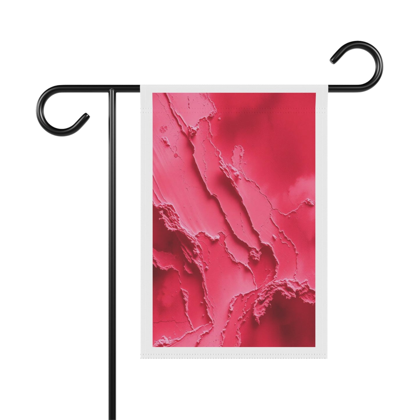 Abstract Pink Marble Garden Flag — Decorative House Banner for Yard & Porch