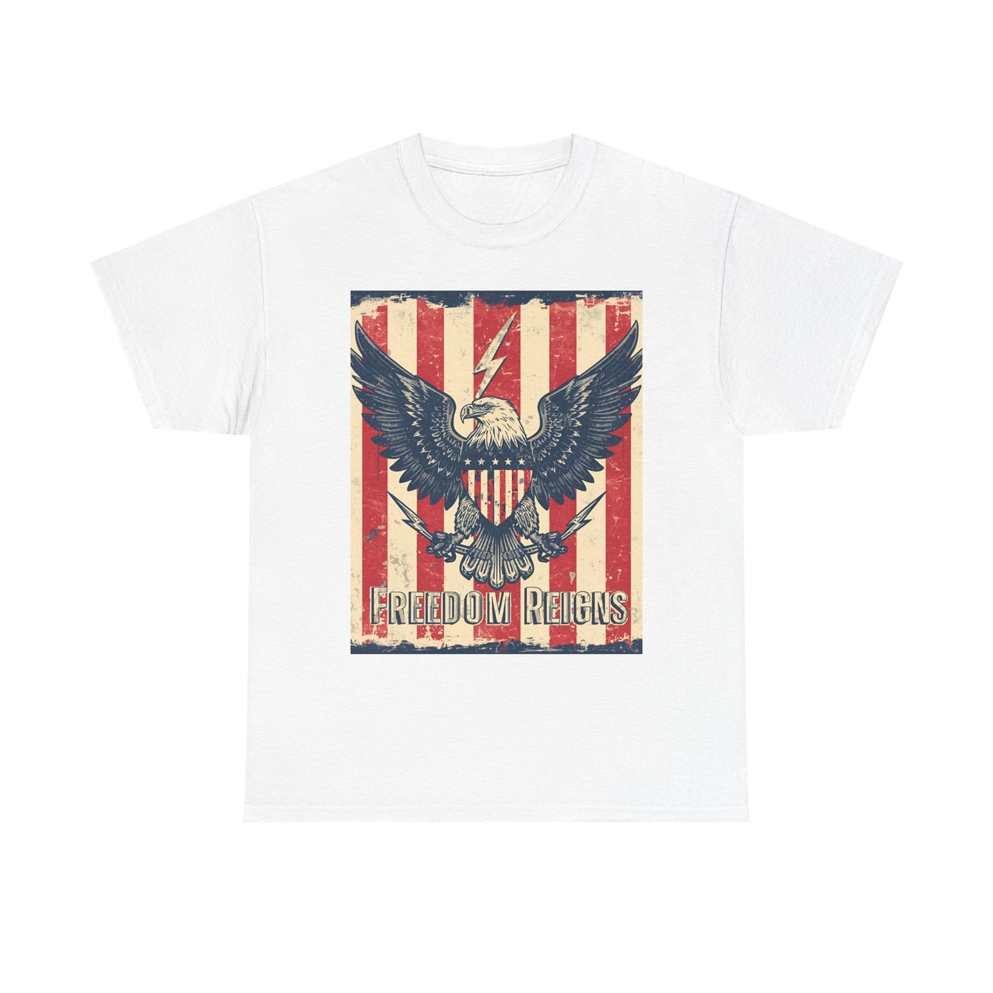 Vintage Freedom Rights Eagle Graphic Tee | Trendy Streetwear T-Shirt | Unisex Cotton Comfort