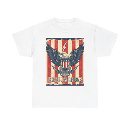 Vintage Freedom Rights Eagle Graphic Tee | Trendy Streetwear T-Shirt | Unisex Cotton Comfort