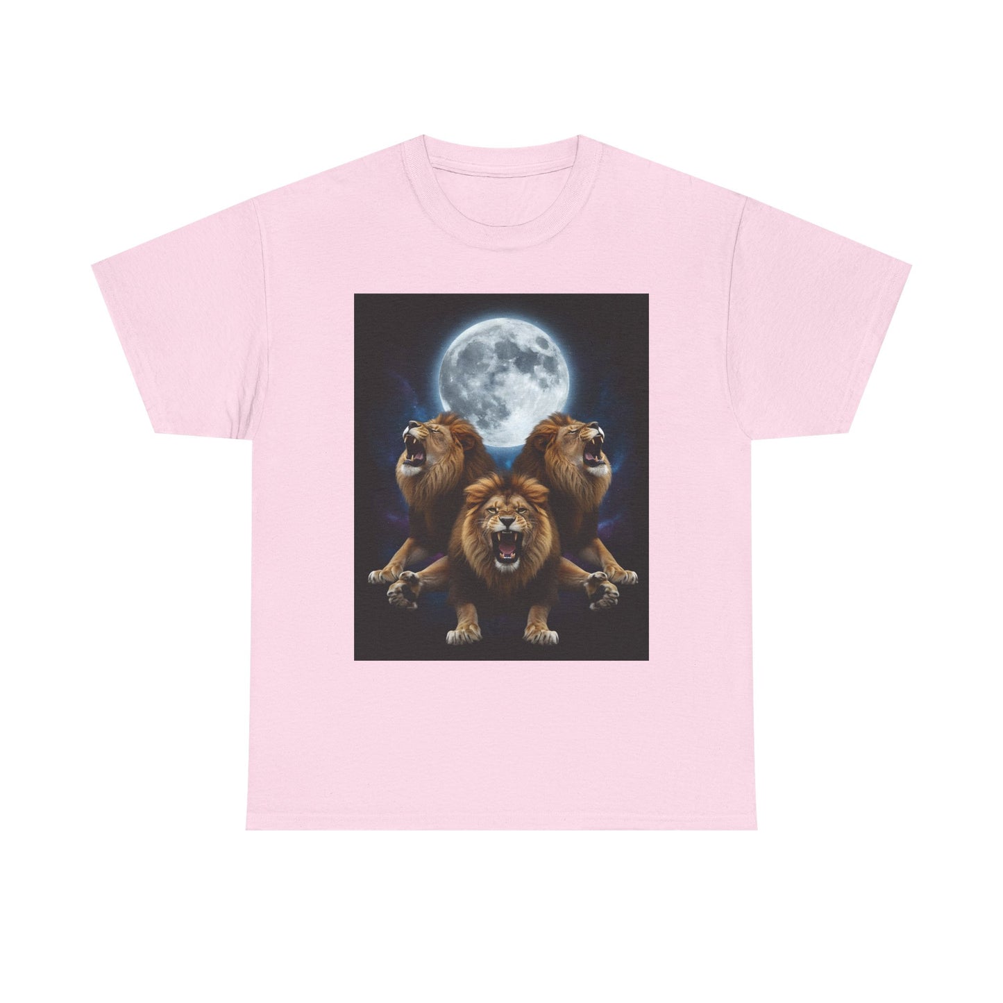 Moonlit Lion Trio , Graphic , Animal Lover Gift, Casual Wear, Birthday Present, Unique Graphic Tee | Trendy Streetwear T-Shirt | Unisex C...