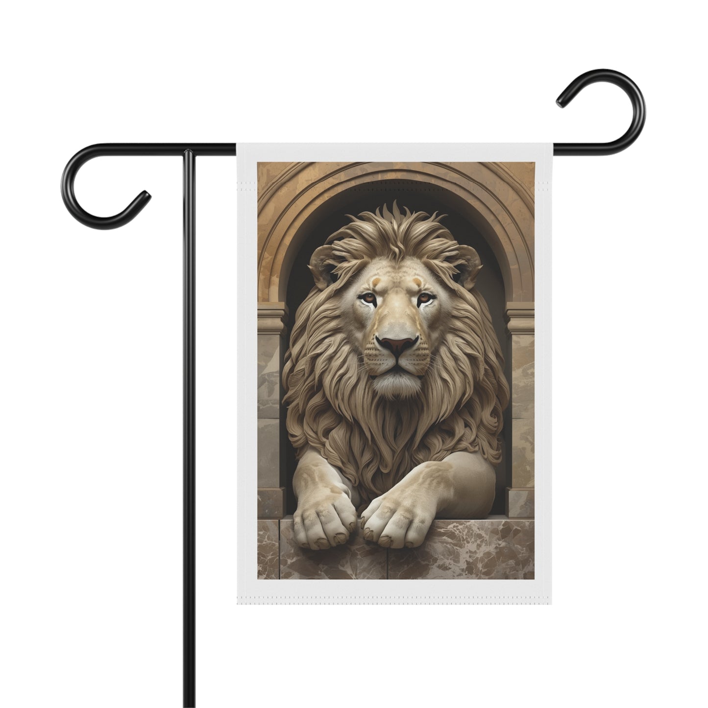 Lion Garden Flag — Regal Stone Arch Outdoor Banner