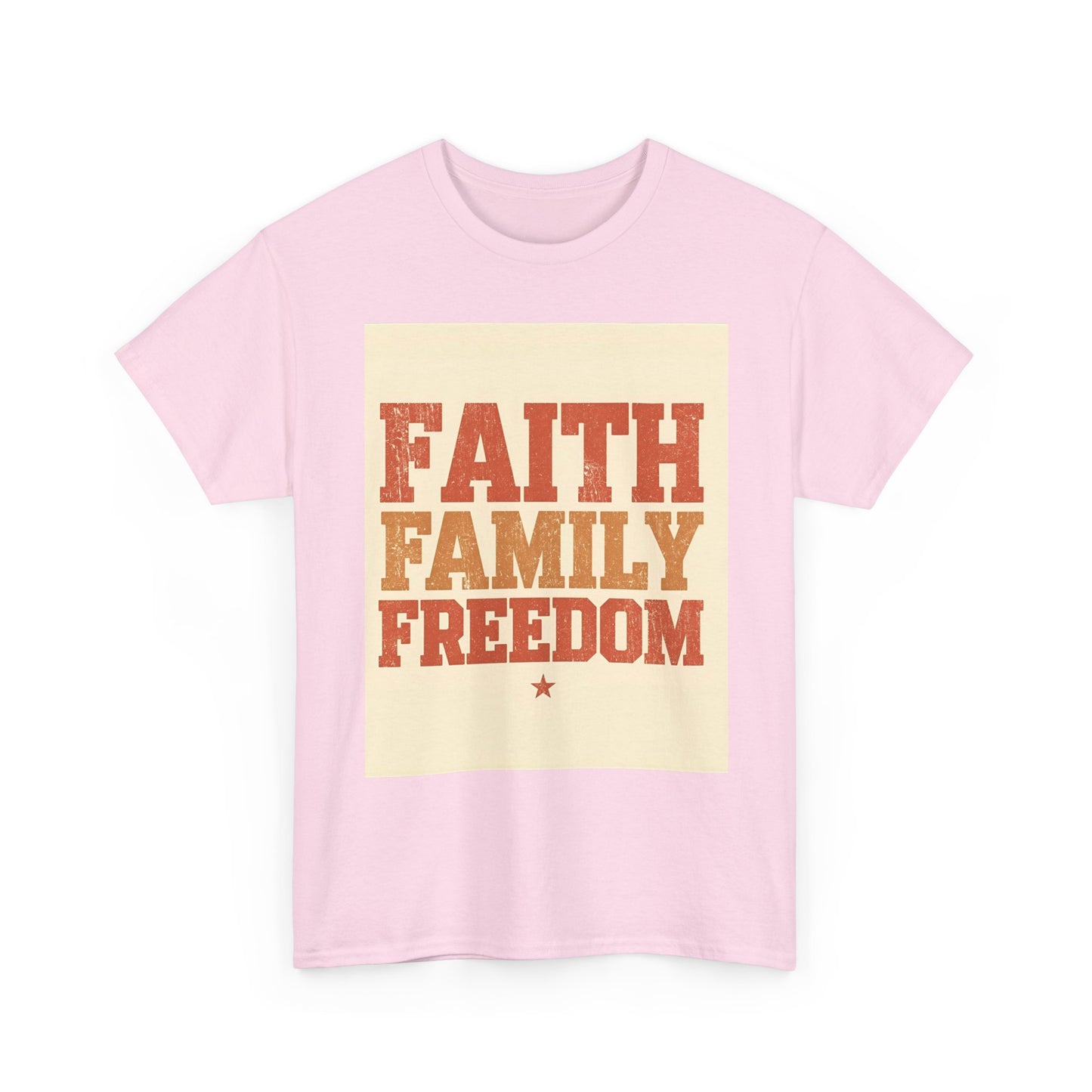 Heavy Faith Family Freedom Graphic , Inspirational , Family Gathering , Casual Wear, Gift For Loved Ones Graphic Tee | Trendy Streetwear ...