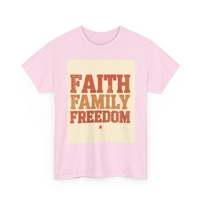 Heavy Faith Family Freedom Graphic , Inspirational , Family Gathering , Casual Wear, Gift For Loved Ones Graphic Tee | Trendy Streetwear ...