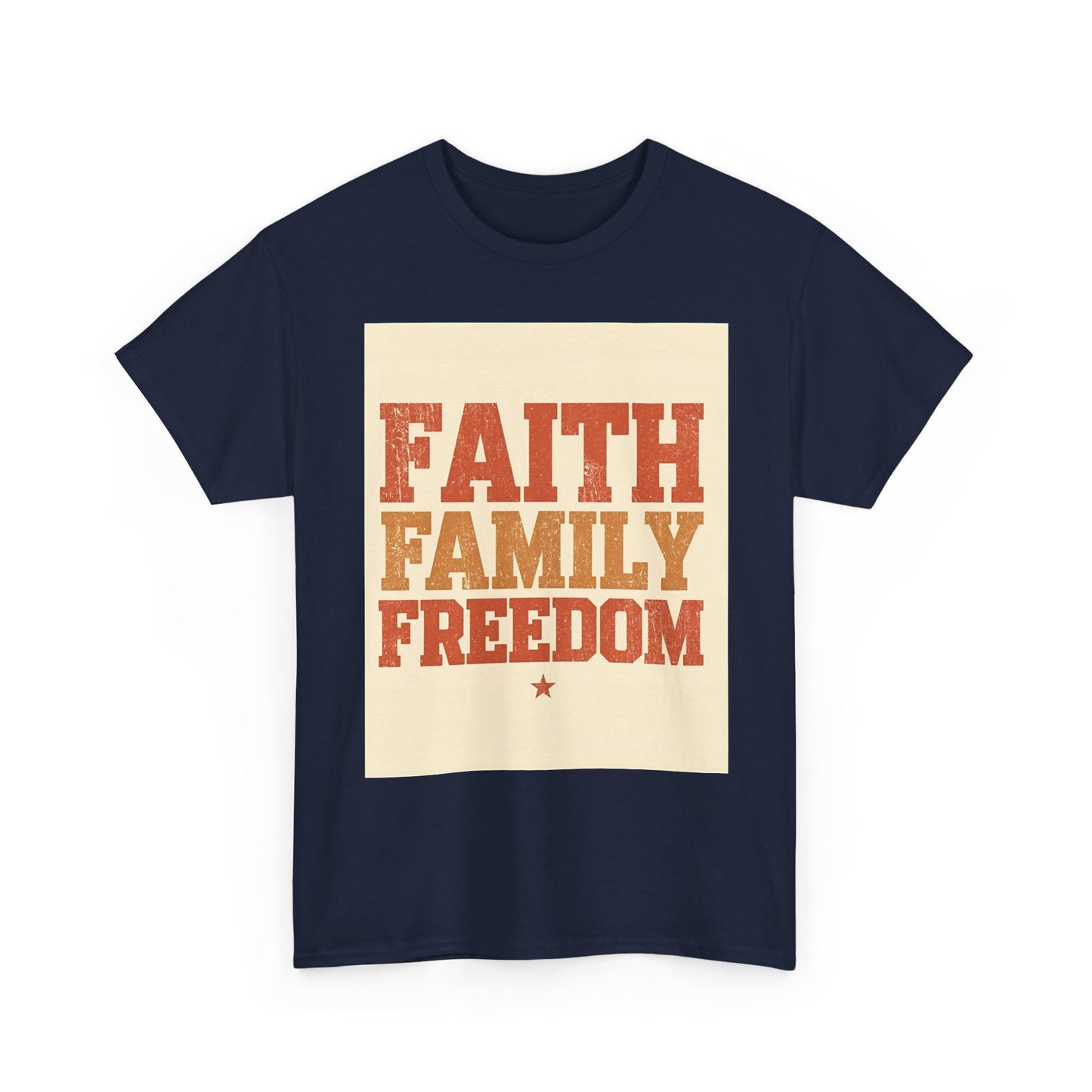 Heavy Faith Family Freedom Graphic , Inspirational , Family Gathering , Casual Wear, Gift For Loved Ones Graphic Tee | Trendy Streetwear ...