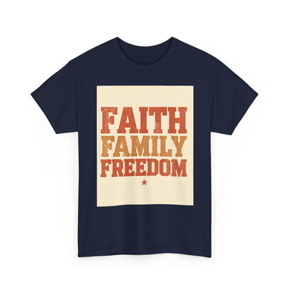 Heavy Faith Family Freedom Graphic , Inspirational , Family Gathering , Casual Wear, Gift For Loved Ones Graphic Tee | Trendy Streetwear ...