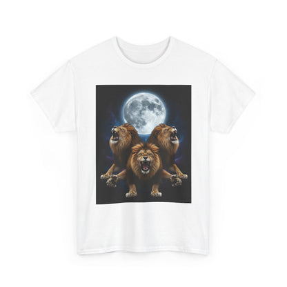 Moonlit Lion Trio , Graphic , Animal Lover Gift, Casual Wear, Birthday Present, Unique Graphic Tee | Trendy Streetwear T-Shirt | Unisex C...