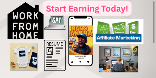 Mockup of the Faith & Business Free Digital Starter Bundle featuring AI Prompts Guide, professional resume template, Psalm Songs collection, affiliate product list, interview tips, and digital hustle guide.