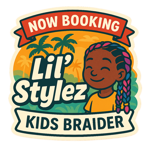 Kids’ braiding service – box braids hairstyle for children. Protective style for kids with neat, long-lasting braids. Gentle styling, affordable, professional braider, book online.”